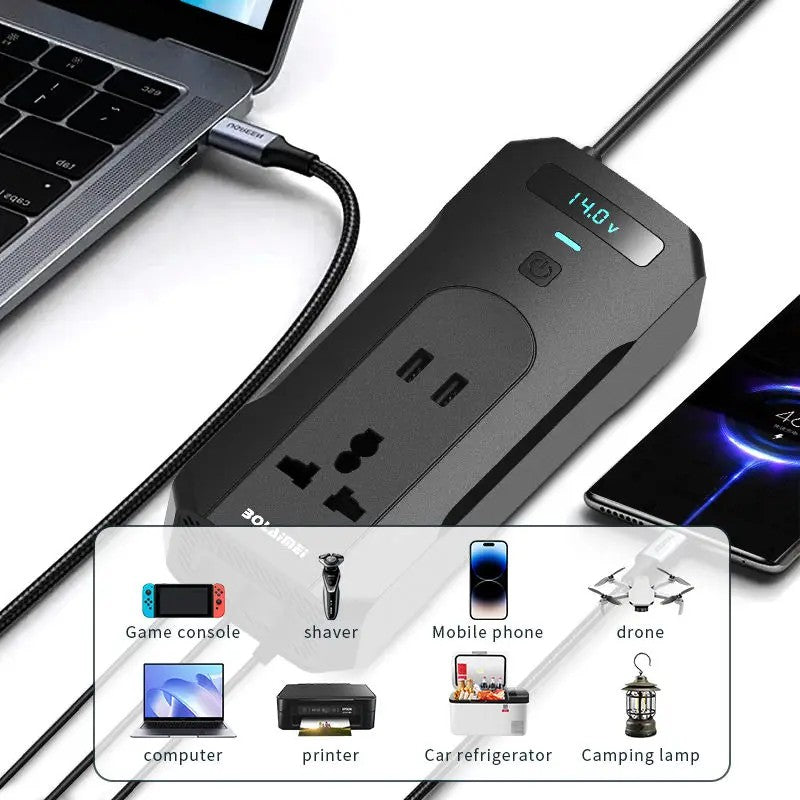 Inversor de Corriente 12V a 220V 200W para Coche Inuitz