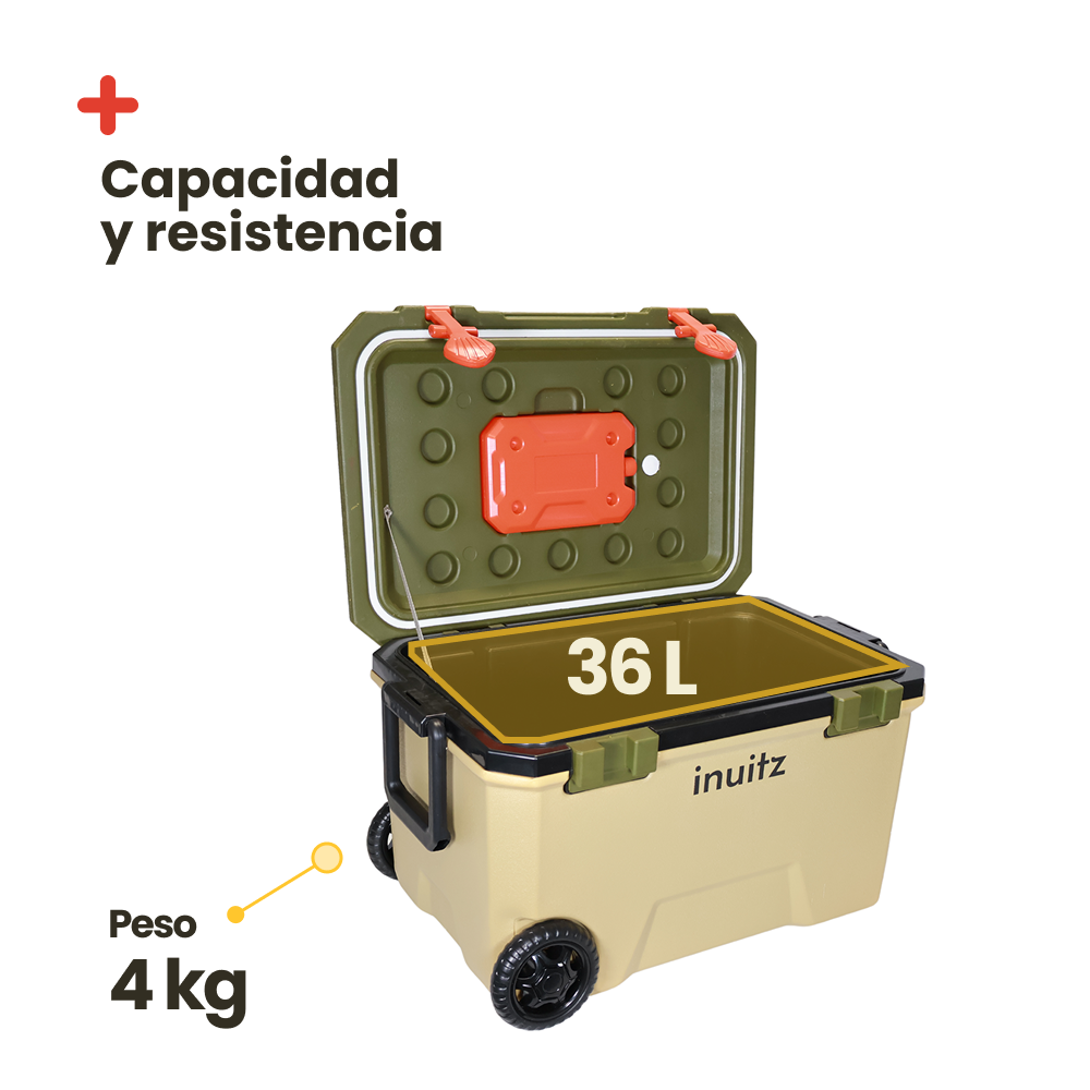 Nevera Portátil con Ruedas INUITZ Explorer 36 Litros Roller