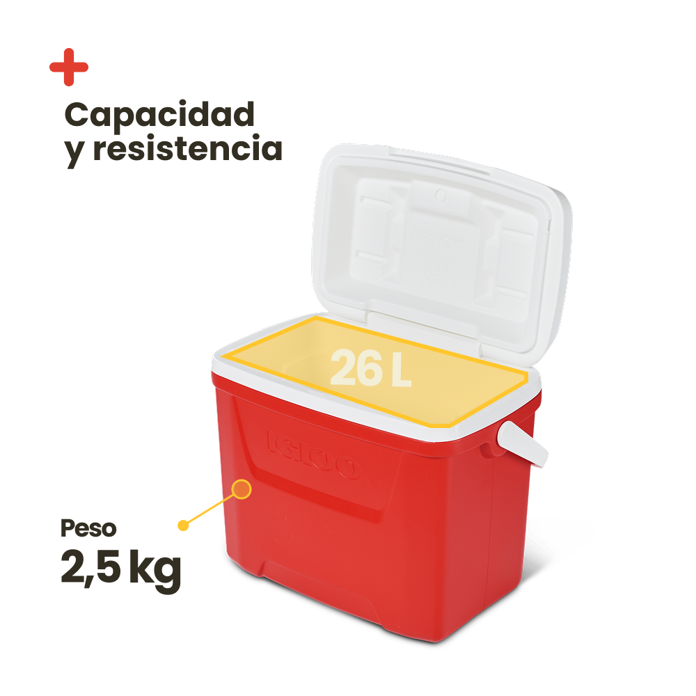 NEVERA PORTÁTIL IGLOO LAGUNA 28 ROJA