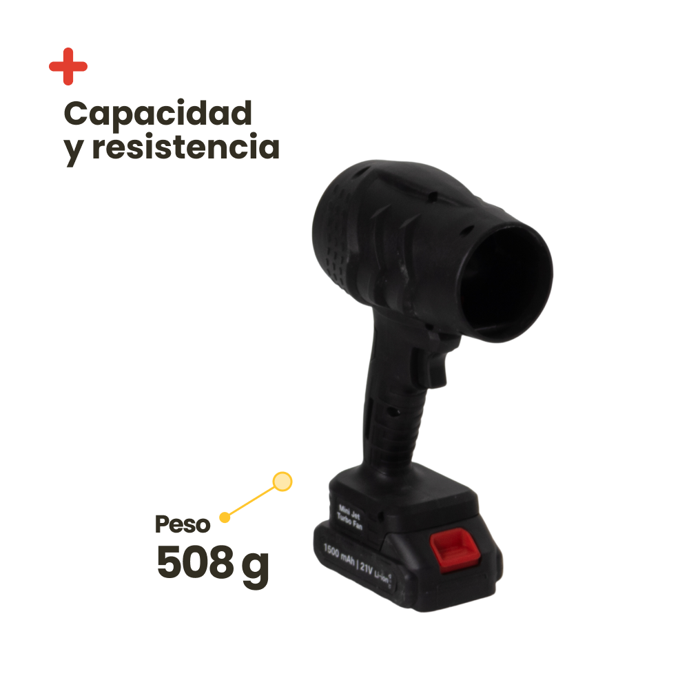 Turbo soplador-limpiador de camping. Negro