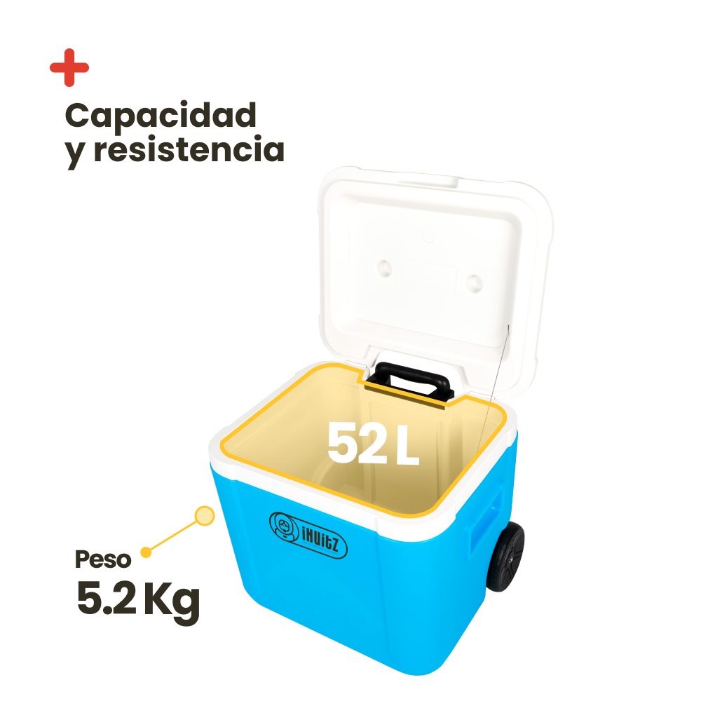 Nevera Portátil INUITZ Island Roller 52 Litros Azul
