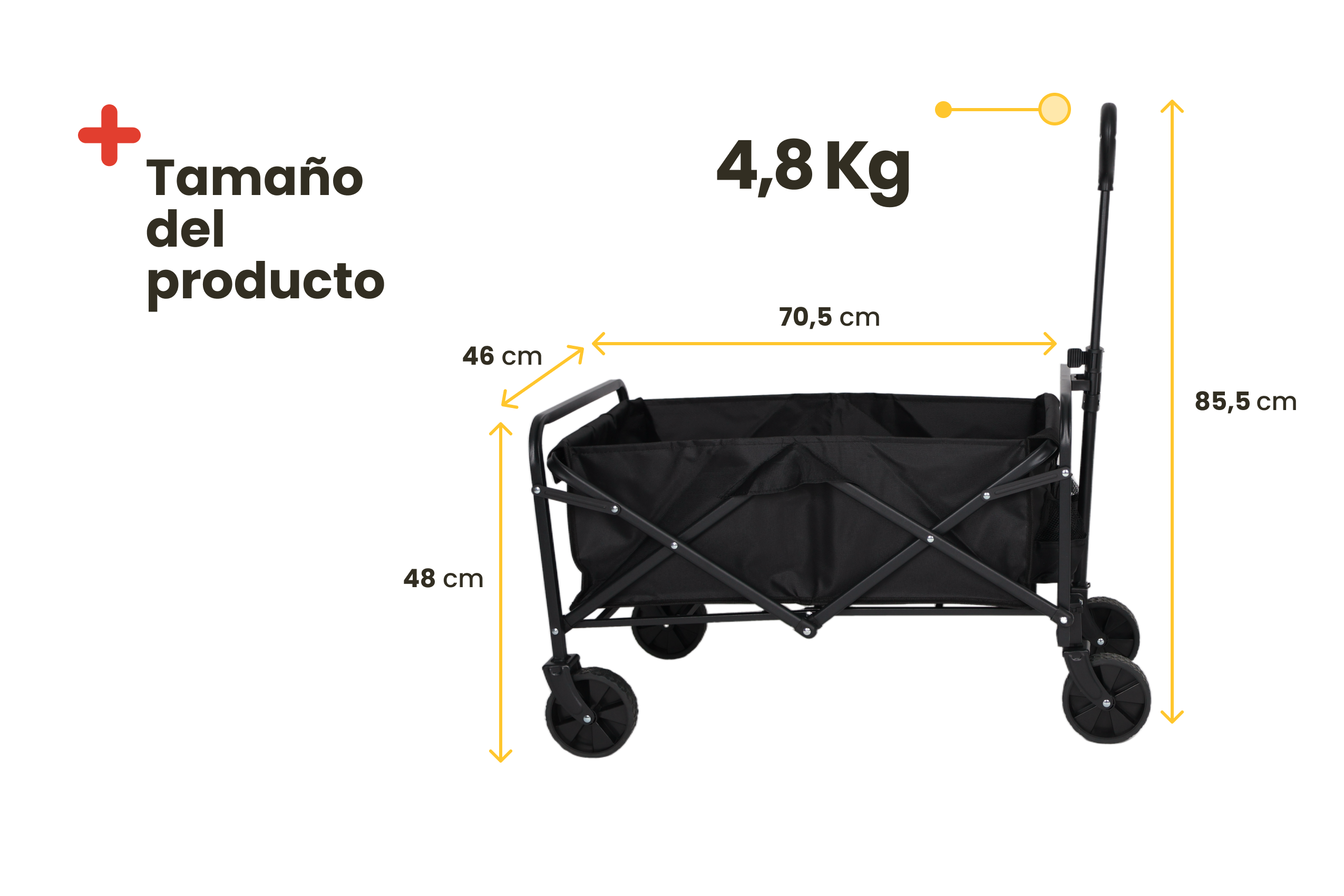 Carrito plegable de transporte 60L