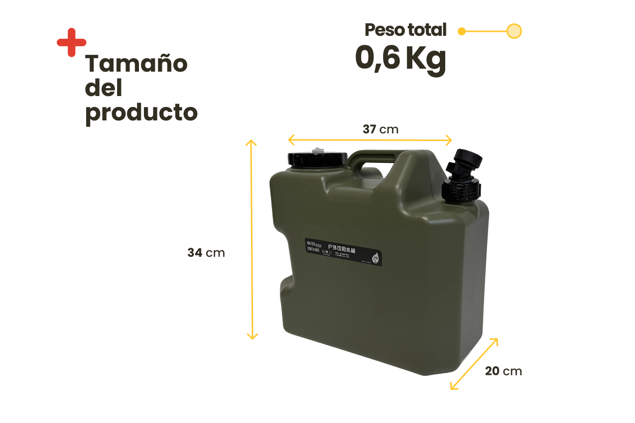Depósito de Agua Portátil 18L Inuitz (Verde)