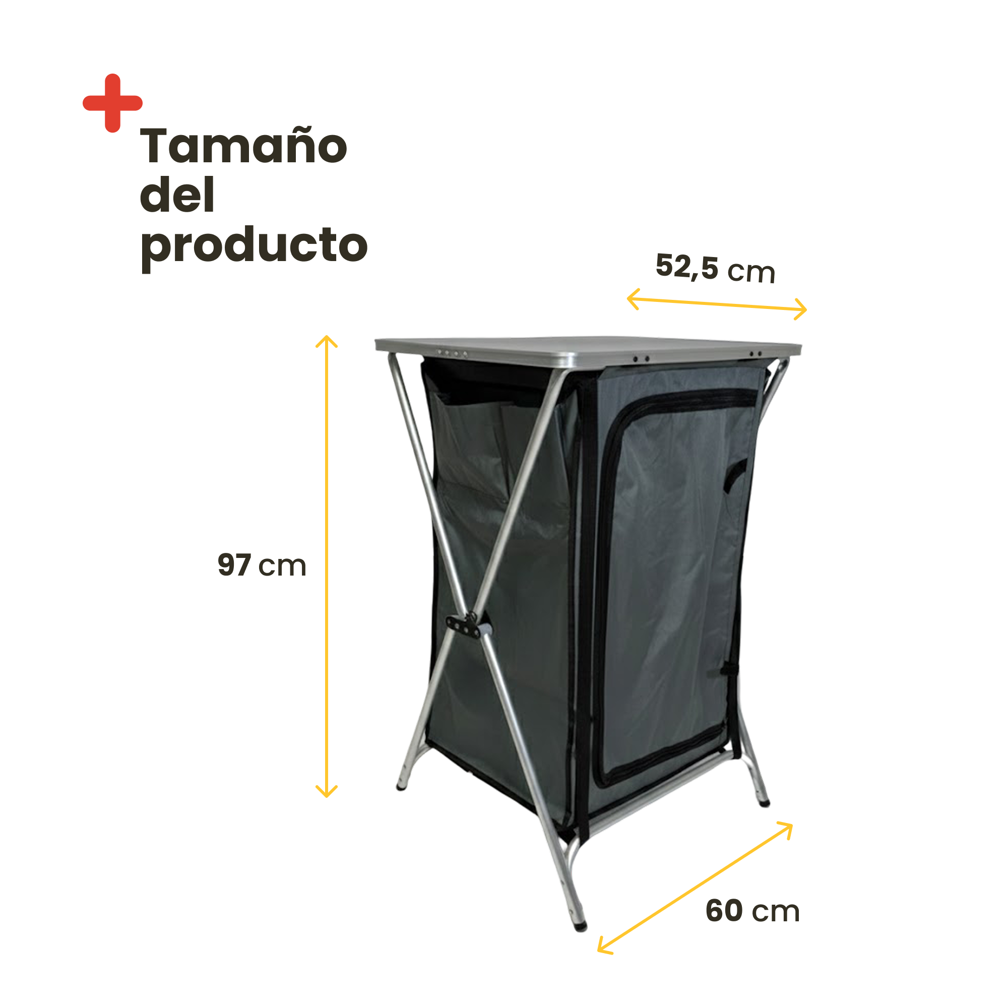 Mueble de Cocina Plegable para Camping con Estanterías