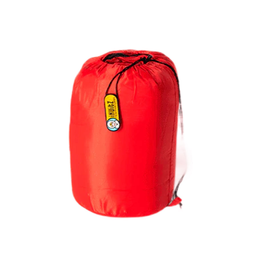 Saco de Dormir 5/+20ºC con Bolsa de Transporte – Ligero, Compacto y Resistente (Rojo)