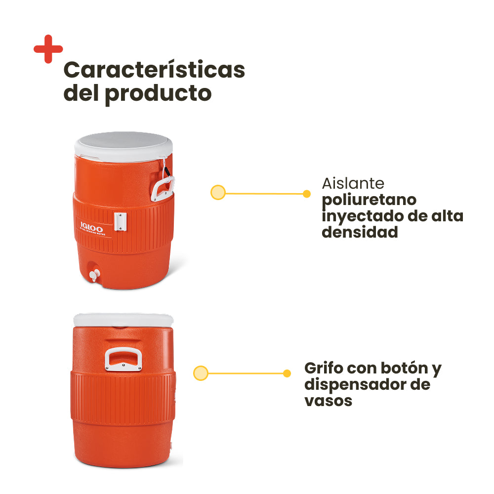 Termo IGLOO SEAT TOP 37,9 litros con dispensador de vasos