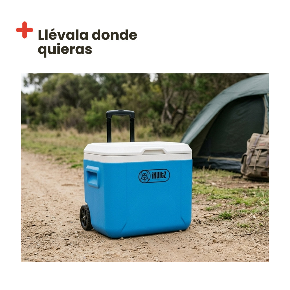 Nevera Portátil INUITZ Island Roller 52 Litros Azul