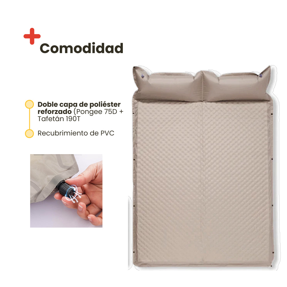 Colchoneta auto-inflable doble