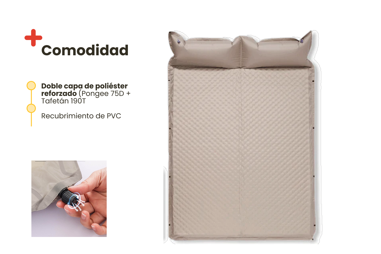 Colchoneta doble inflable