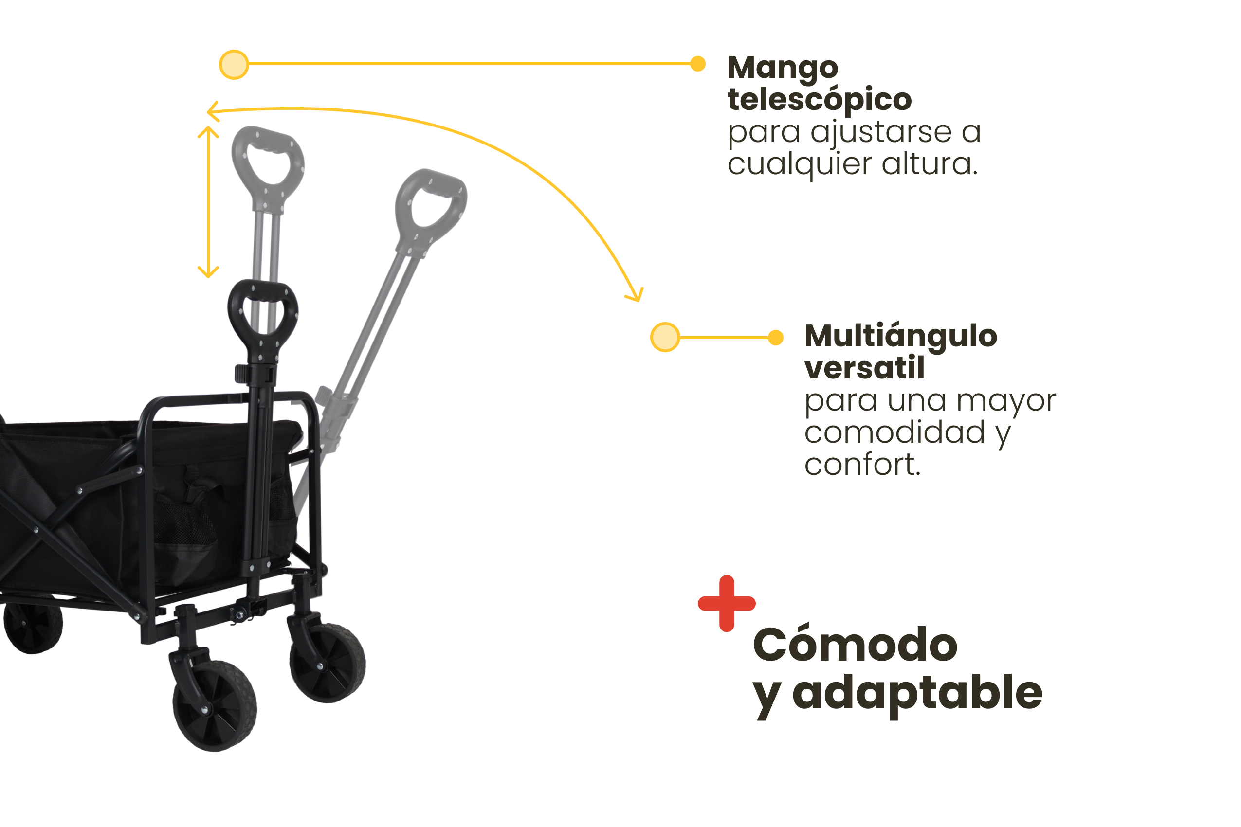 Carrito plegable de transporte 60L