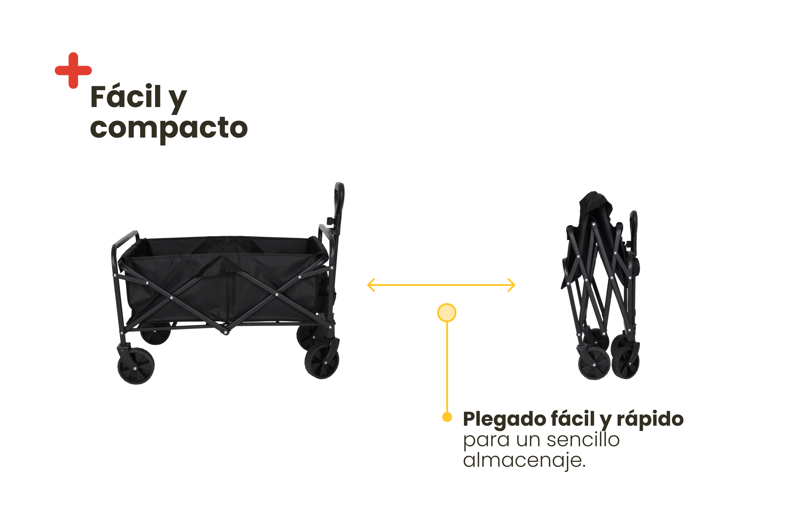 Carrito plegable de transporte 60L
