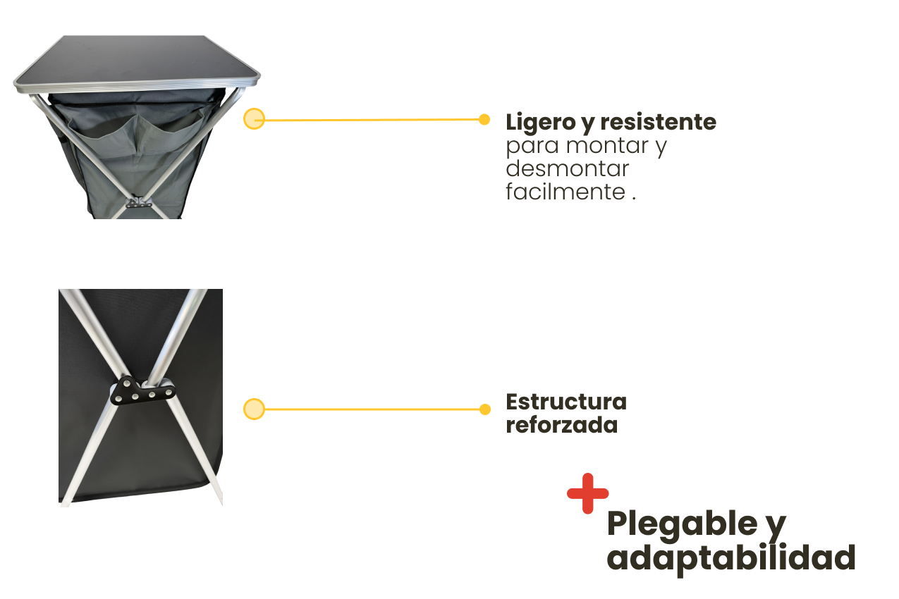Mueble de Cocina Plegable para Camping con Estanterías