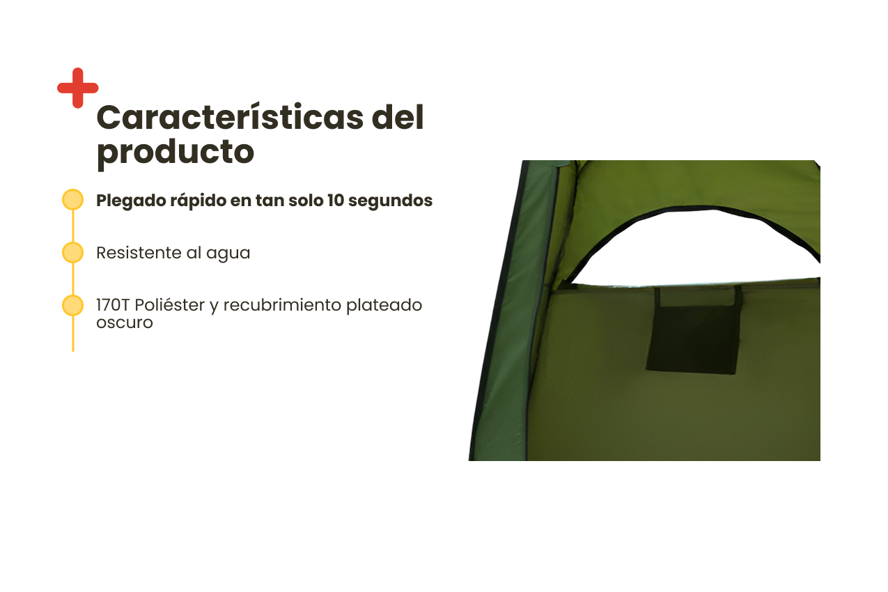 Cabina ducha exterior para ducha e inodoro