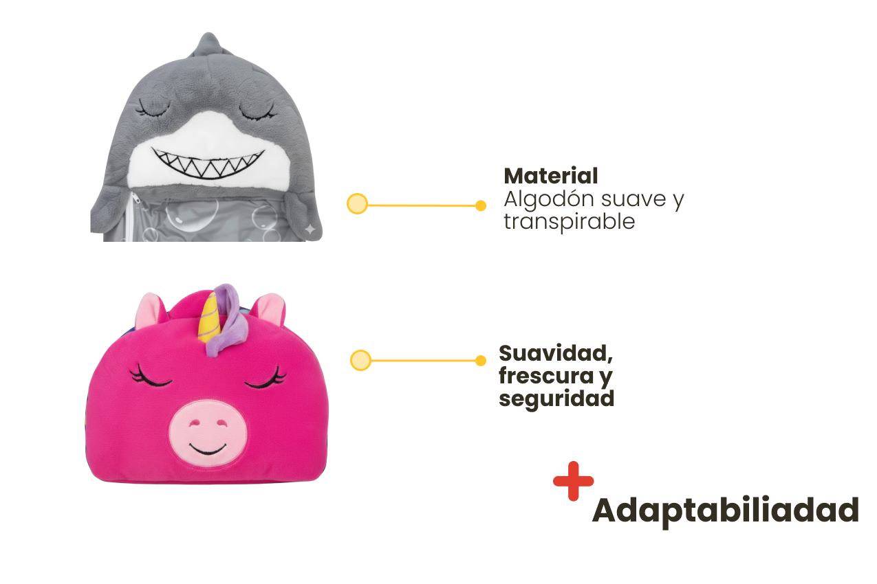 Saco de Dormir Infantil de Algodón 160x60 – Ligero, Cómodo y Seguro (Tiburón)