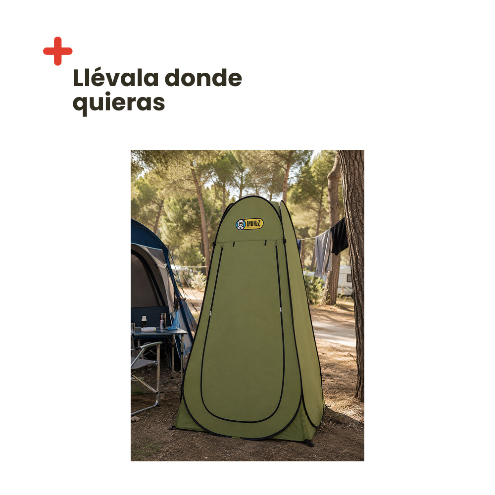 Cabina ducha exterior para ducha e inodoro