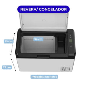 nevera/congelaodor electrica 25L inuitz dentro