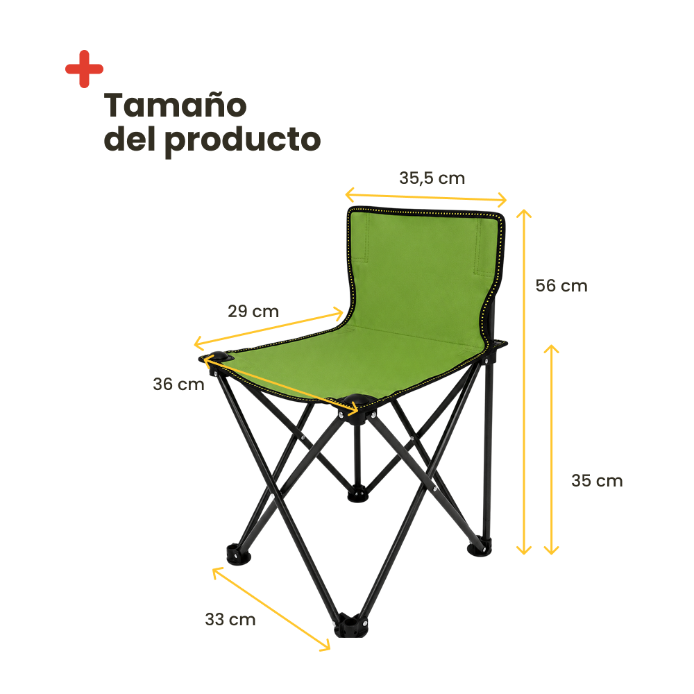 Set de Mesa y 4 Sillas Plegables de Camping
