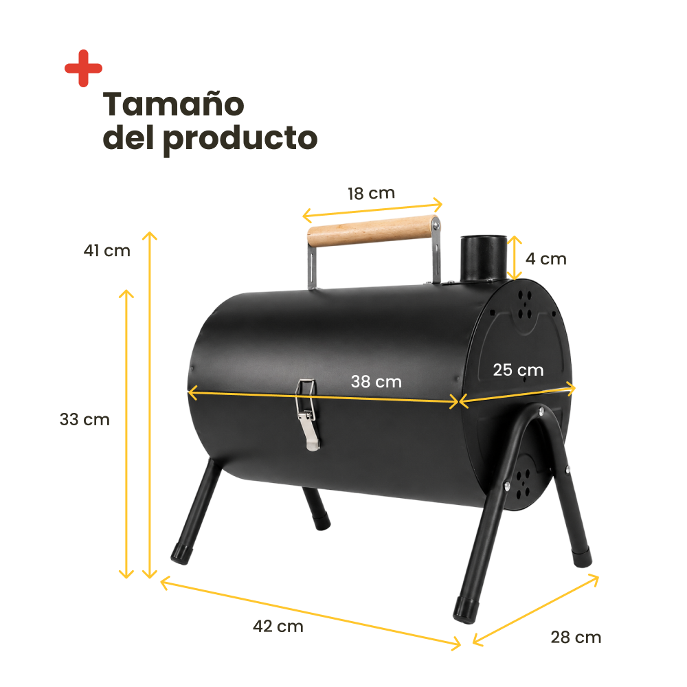Barbacoa portátil estilo ahumador