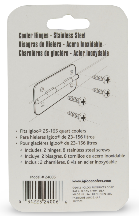 Blíster bisagras acero inoxidable