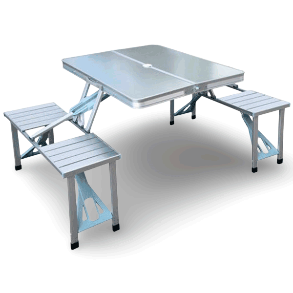 Mesa maleta aluminio plegable Inuitz