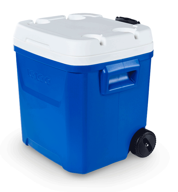 nevera con ruedas igloo 57 litros azul