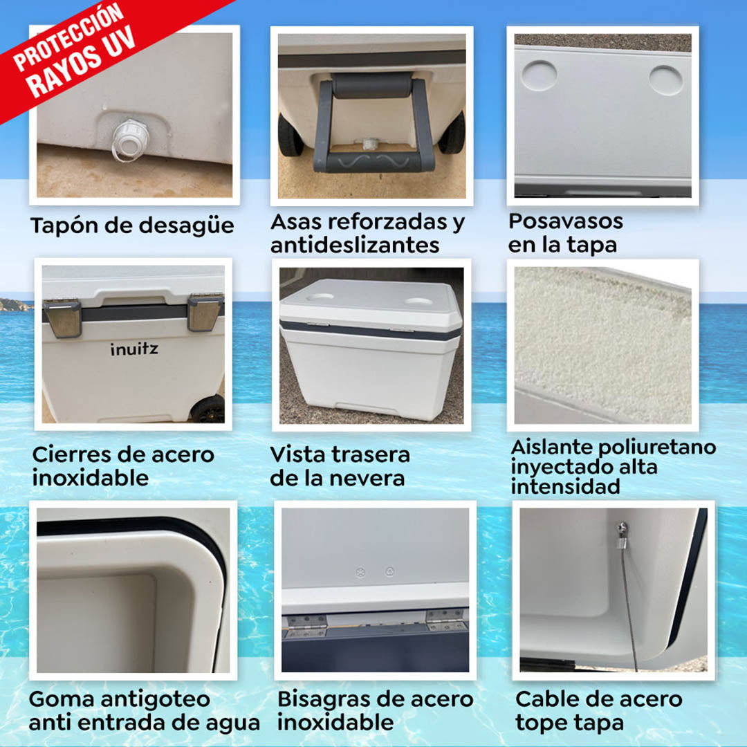 nevera portatil marine 45 litros inuitz detalles