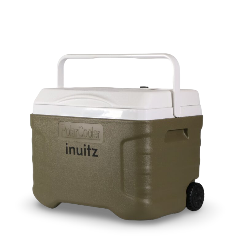nevera portatil con ruedas inuitz verde 20 litros asa