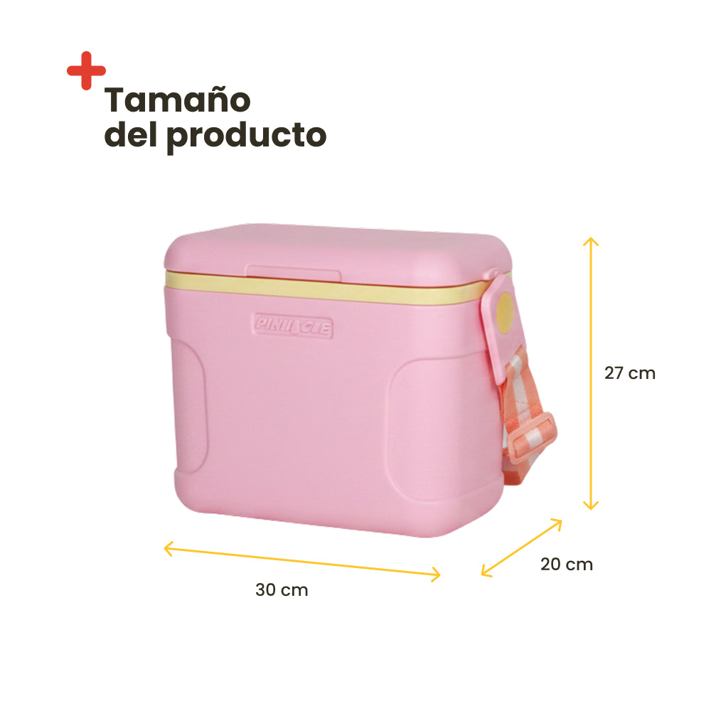 Nevera Portatil Retro Rosa 8L