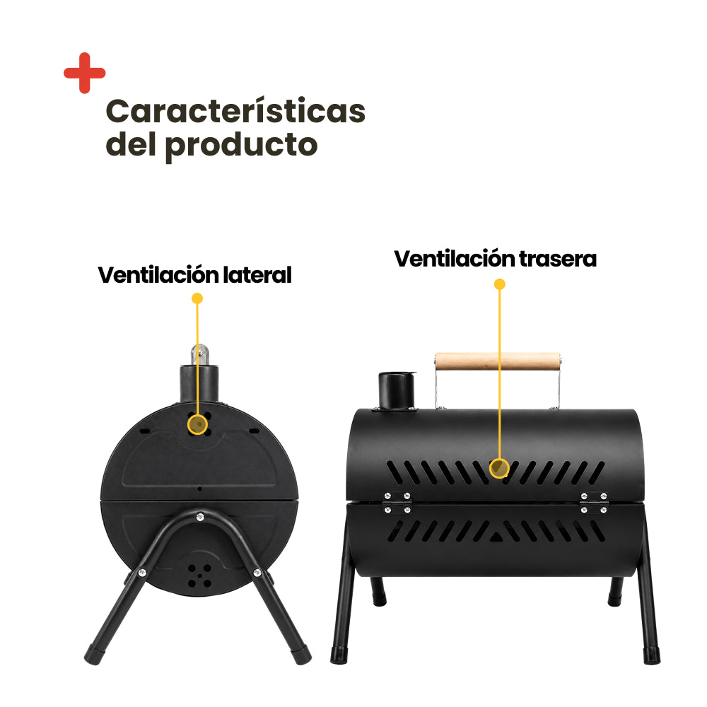 Barbacoa portátil estilo ahumador