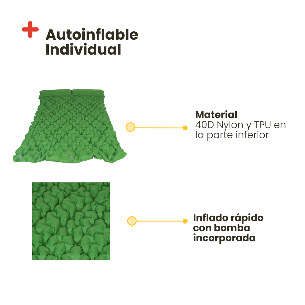 Colchón auto-inflable doble