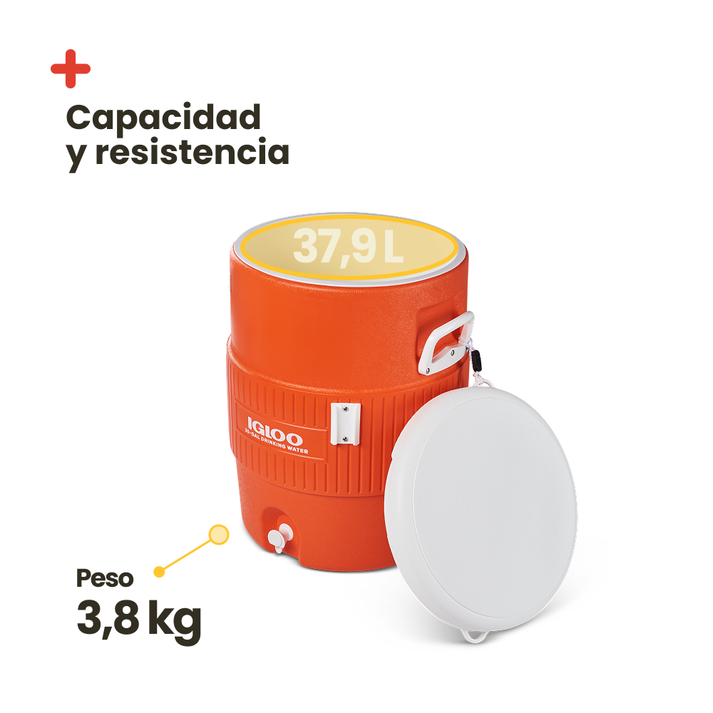 Termo IGLOO SEAT TOP 37,9 litros con dispensador de vasos