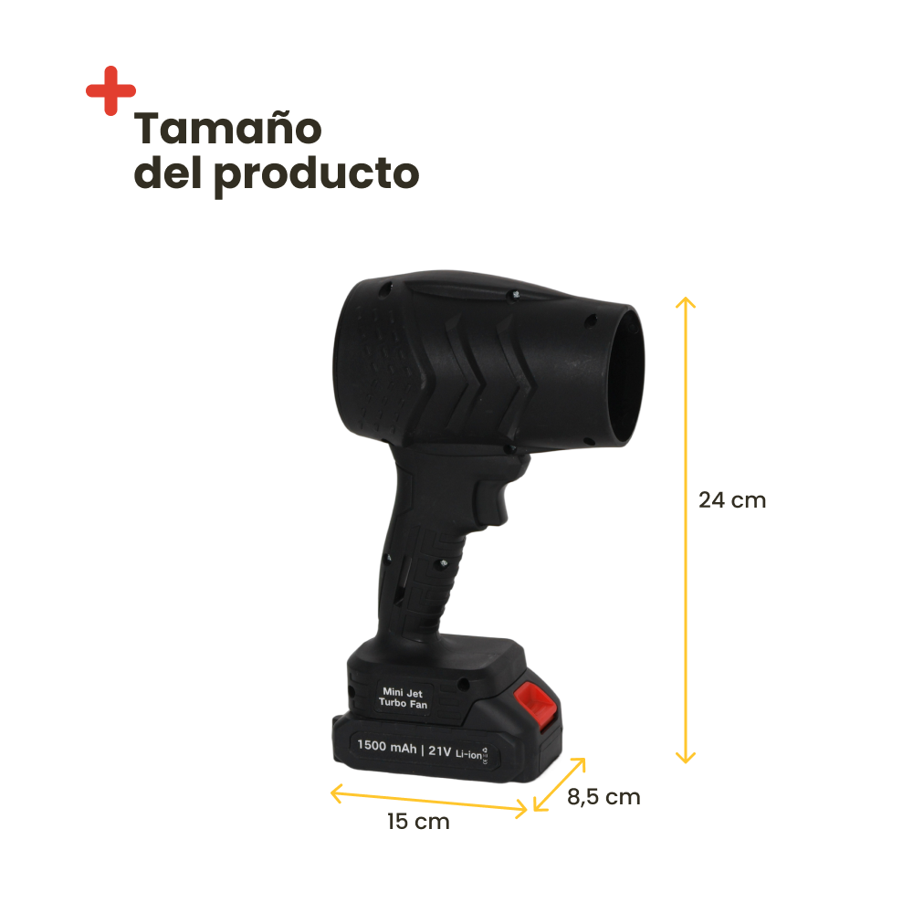 Turbo soplador-limpiador de camping. Negro