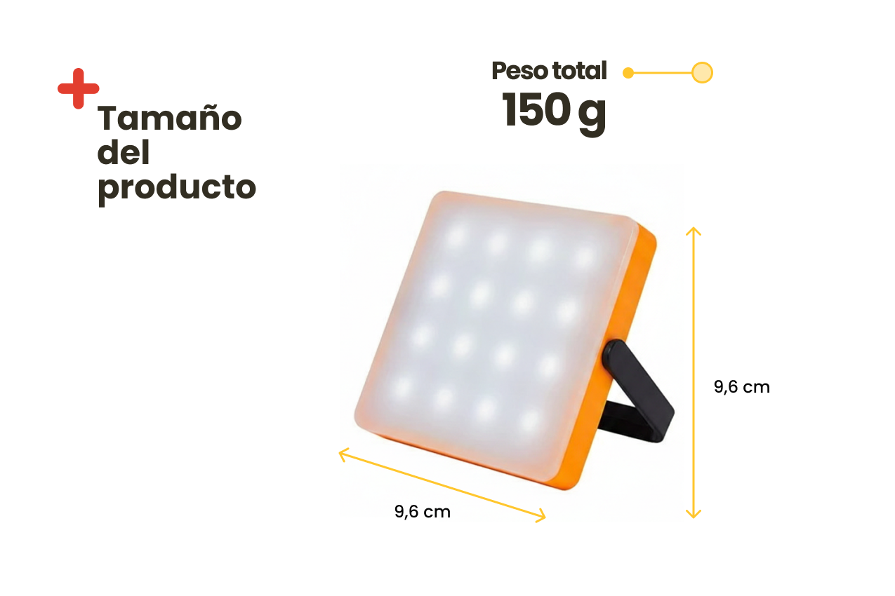 Luz LED con panel solar