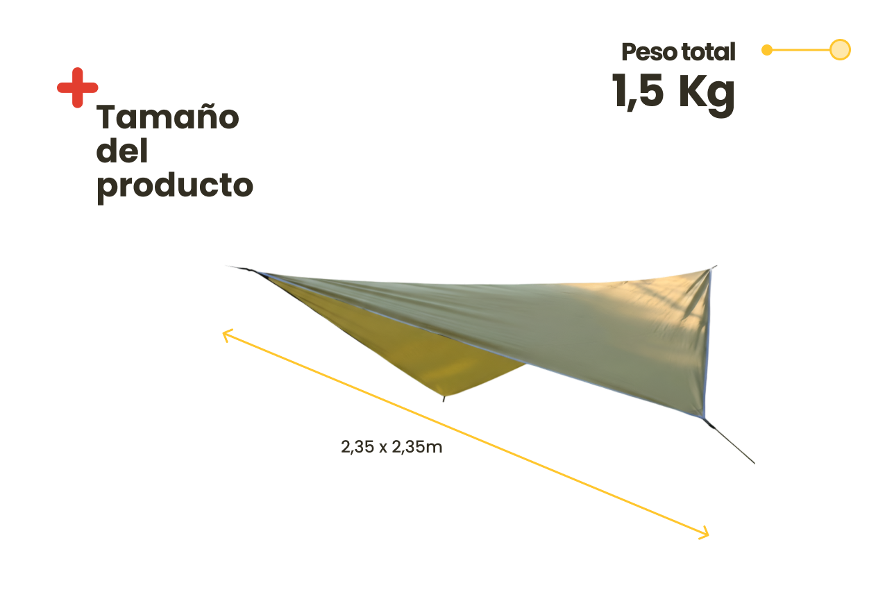 Toldo hexagonal impermeable