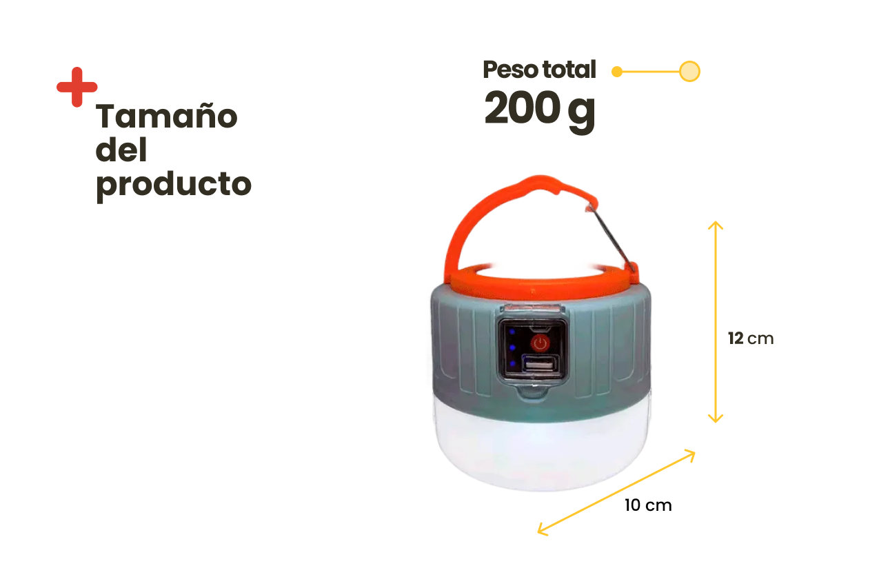 Farolillo LED con panel solar