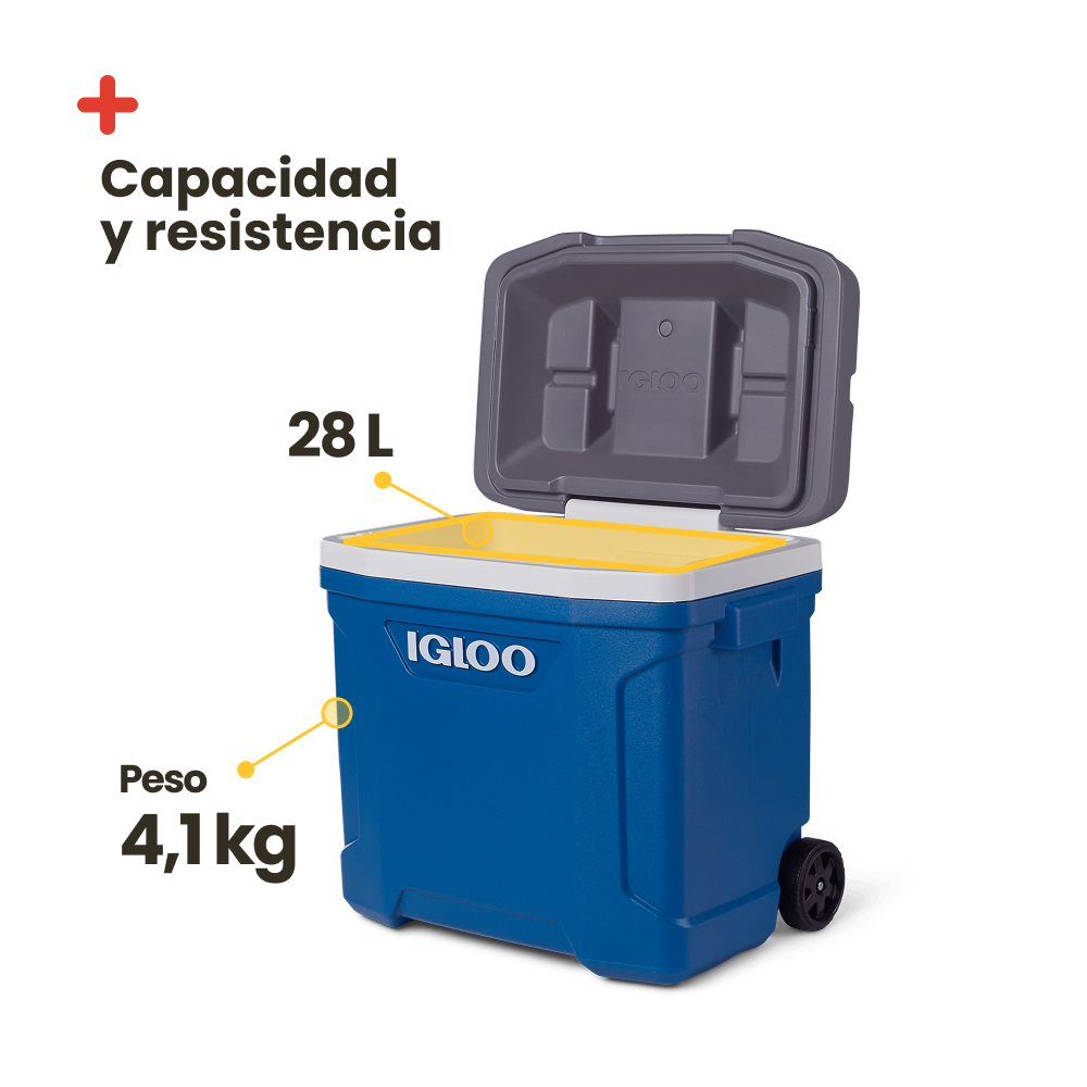 Nevera portátil Igloo Latitude 30 Roller. Azul