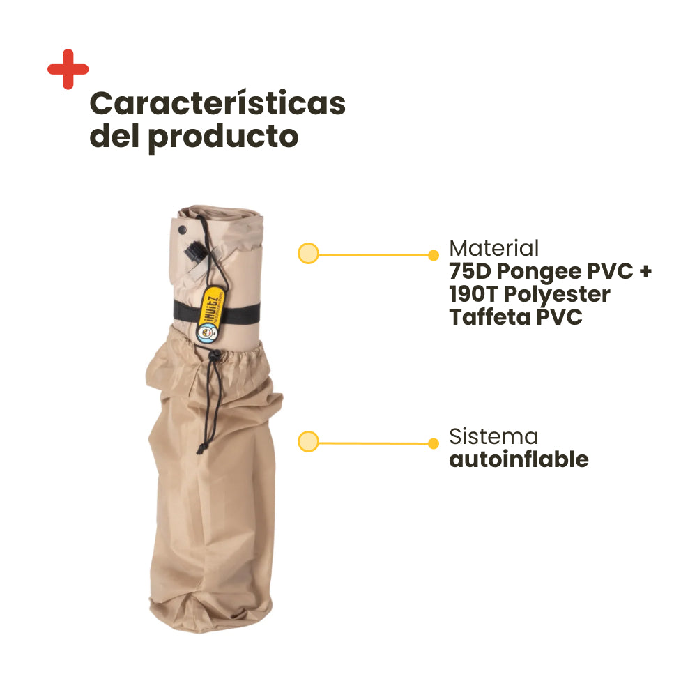 Colchoneta autoinflable de camping hinchado automático