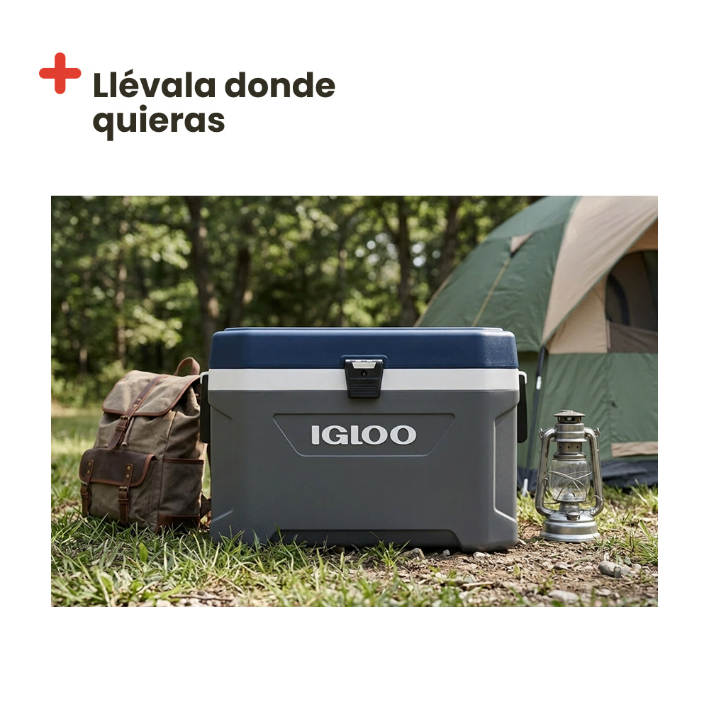 Nevera rígida portátil Igloo Latitude 54 Maxcold, 51 litros Carbon
