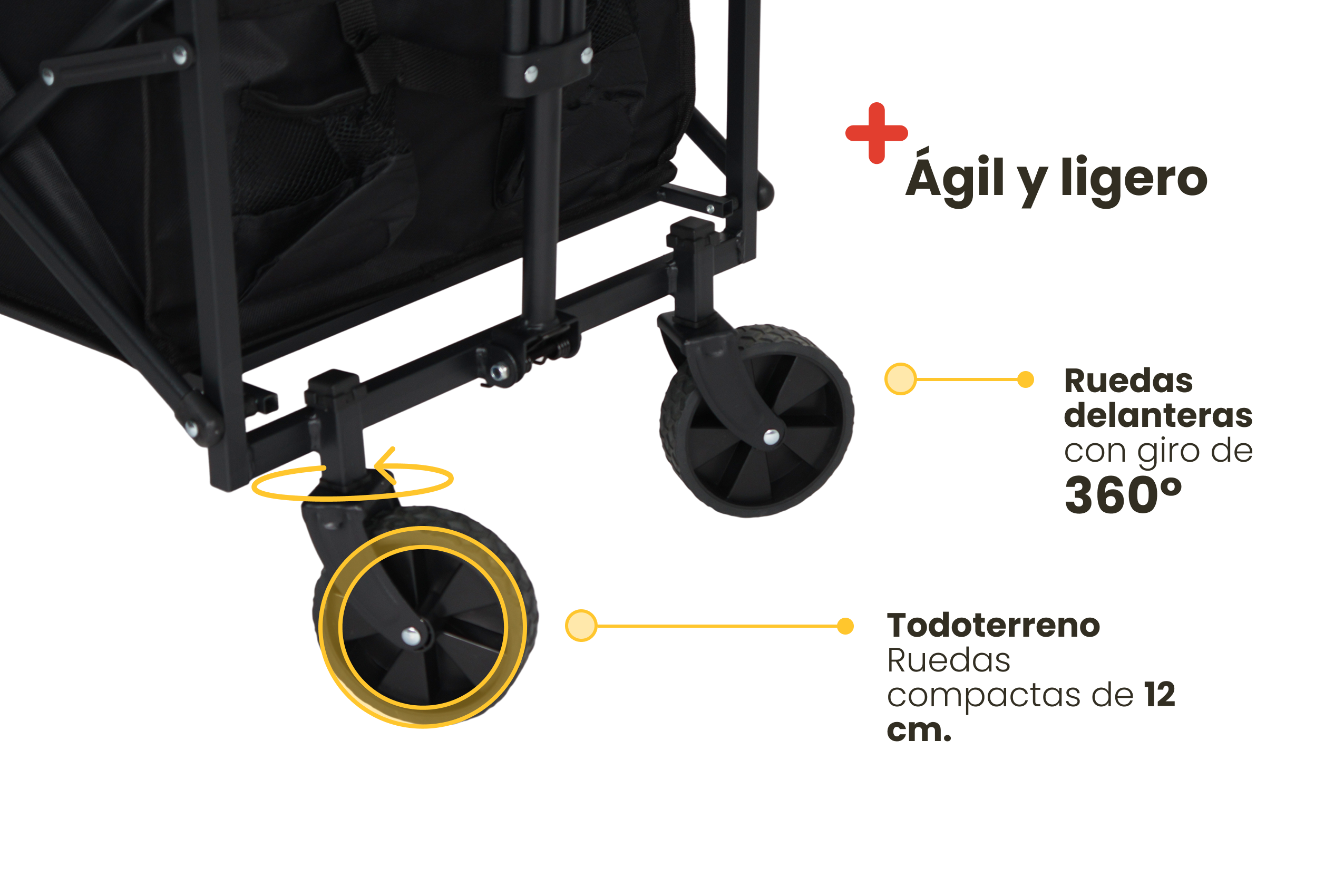 Carrito plegable de transporte 60L