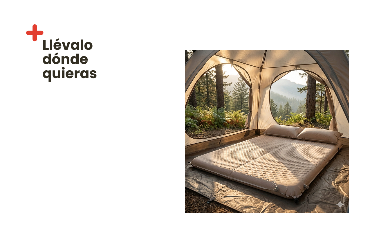 colchon doble autoinflable 2 plazas