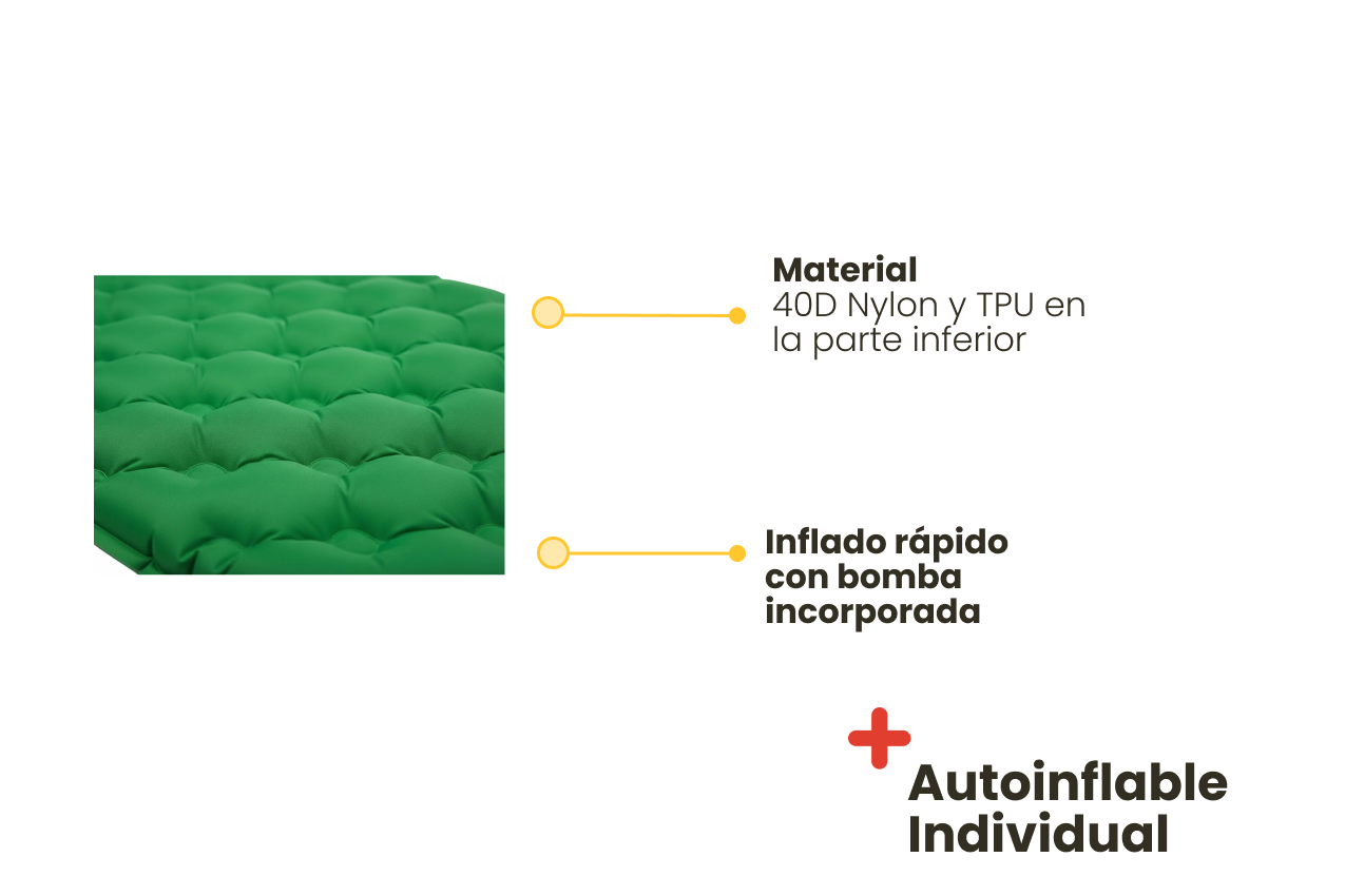 Colchón individual autoinflable