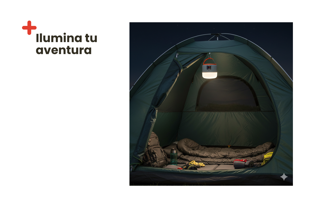 Farolillo LED con panel solar