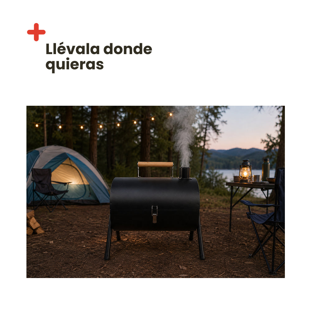 Barbacoa portátil estilo ahumador