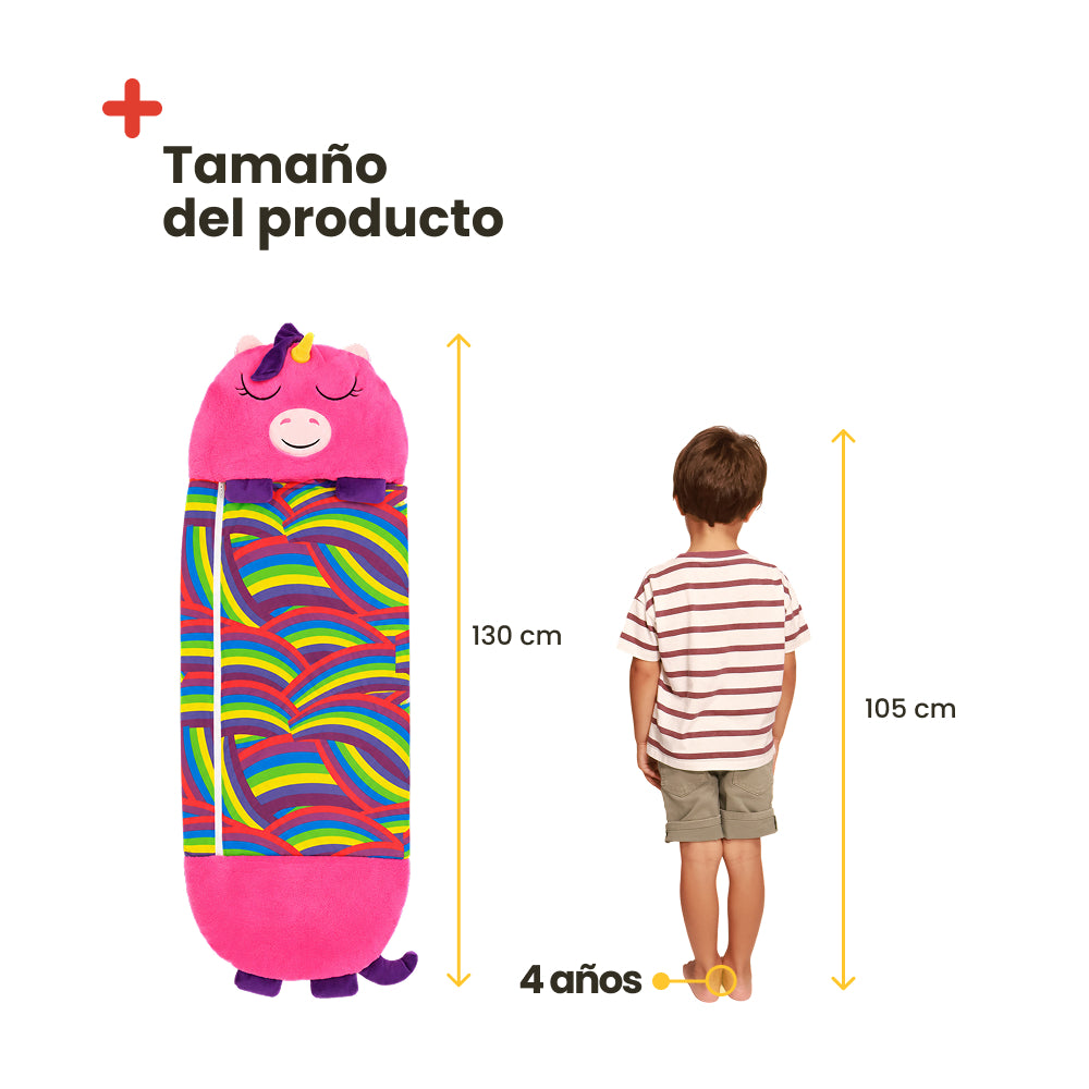 Saco de Dormir Infantil de Algodón 130x50 – Ligero, Cómodo y Seguro (Unicornio)