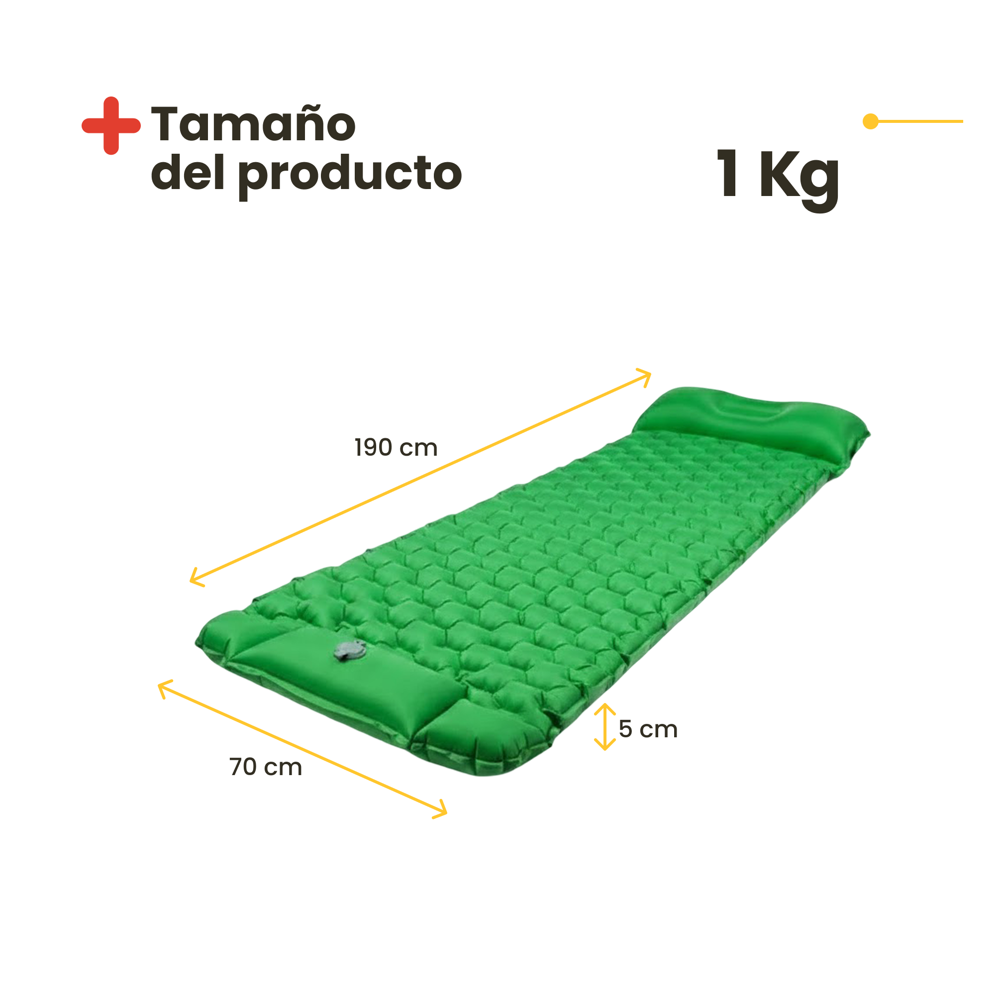 Colchón autoinflable camping individual