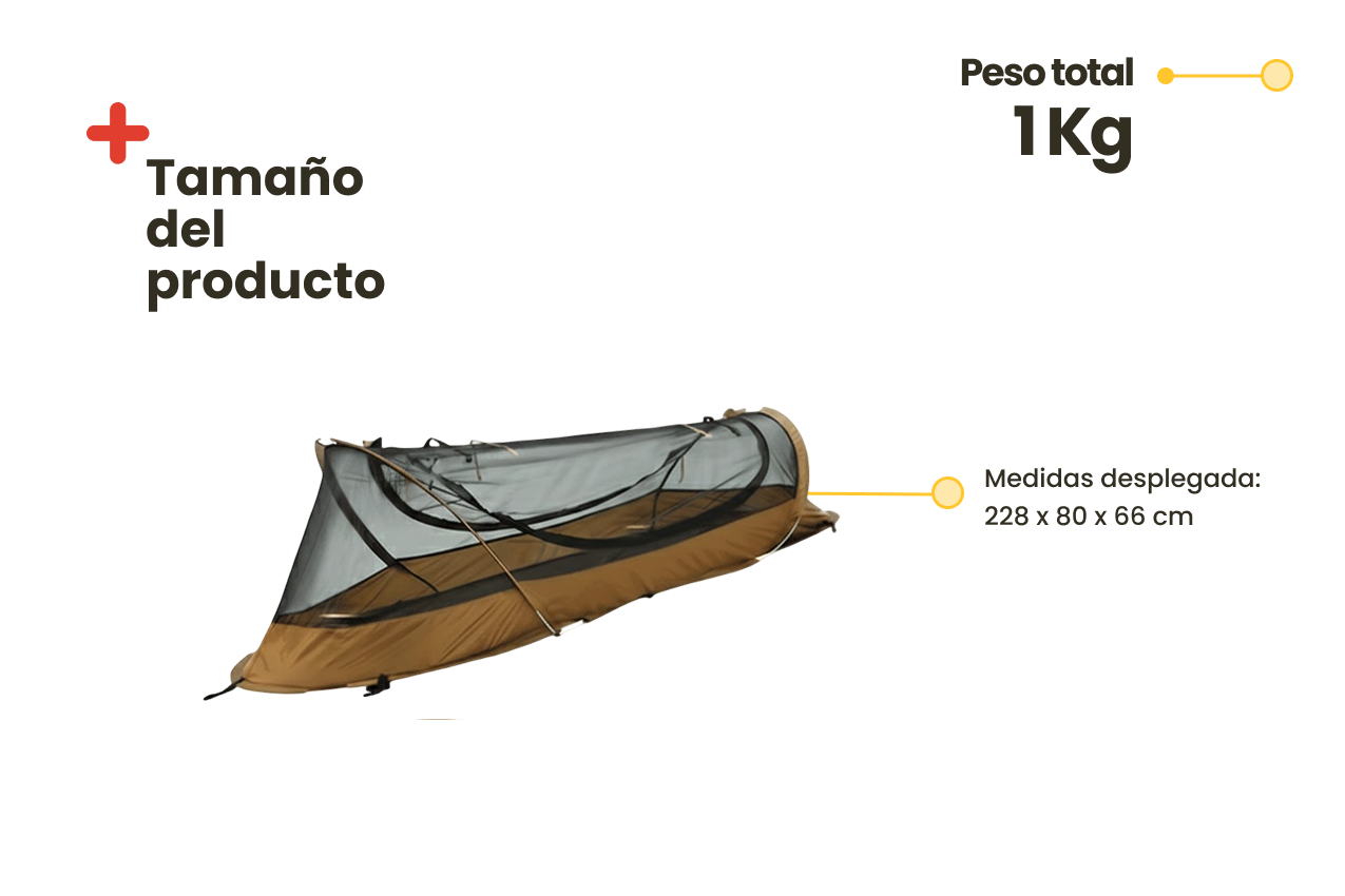 Tienda de campaña individual ultraligera