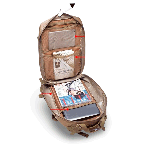 mochila militar para crossfit inuitz 56 litros interior