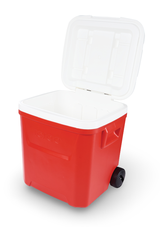 nevera con ruedas igloo por dentro
