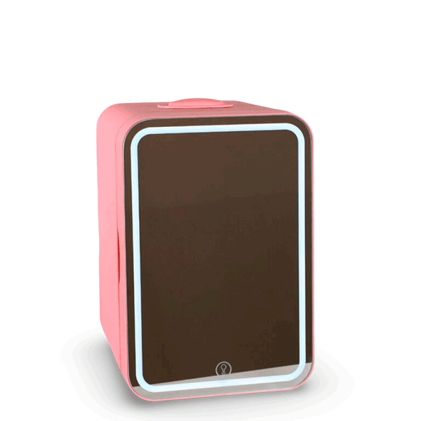 nevera cosmeticos rosa