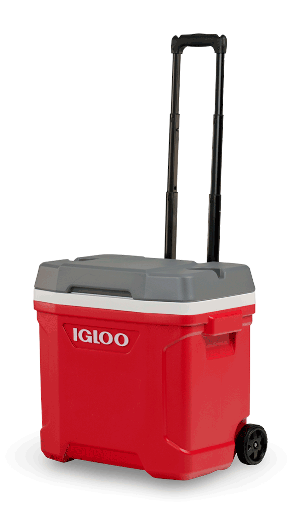 nevera portatil con ruedas roja 30 litros igloo